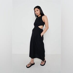 Wilfred Pascale Black Maxi Dress EUC